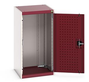 40010067.** cubio cupboard with perfo doors. WxDxH: 525x525x1000mm. RAL 7035/5010 or selected